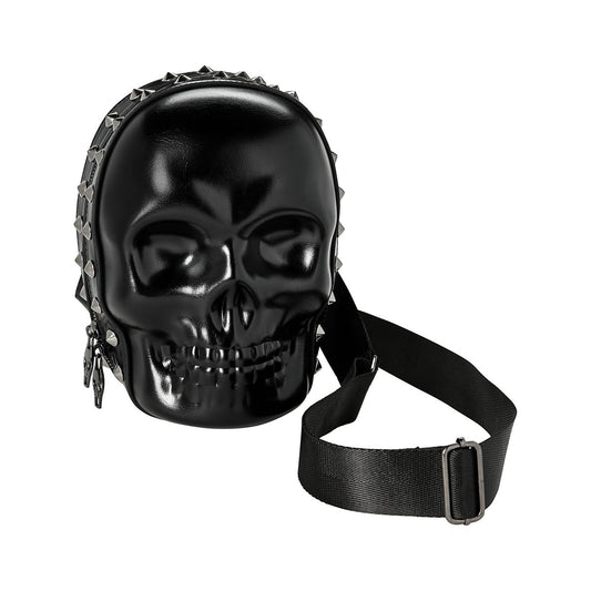Black Skull Crossbody Bag BLACK
