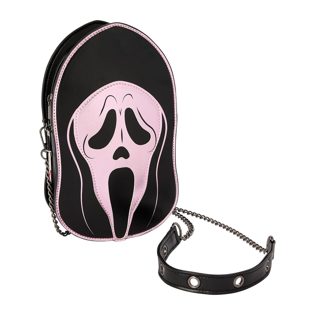 Ghost Face Pink Metallic Crossbody Bag PINK