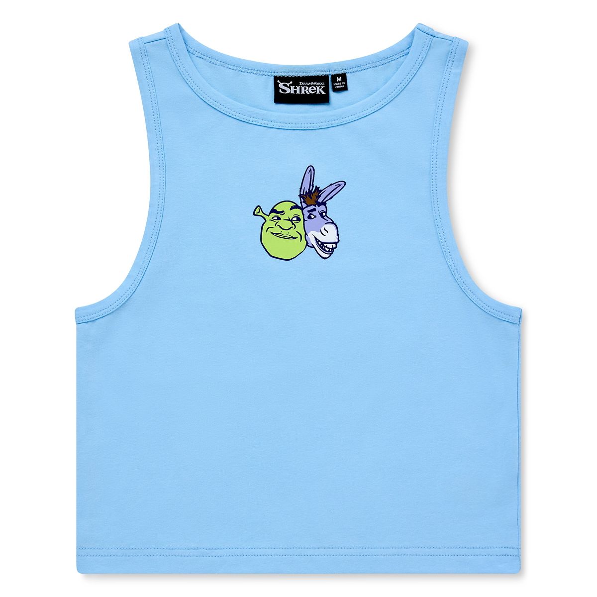 Shrek and Donkey Tank Top and Shorts Set - Shrek LIGHT BLUE