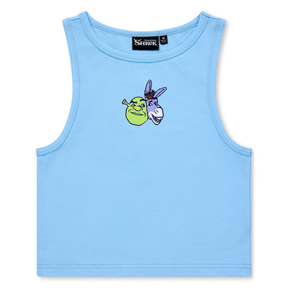 Shrek and Donkey Tank Top and Shorts Set - Shrek LIGHT BLUE