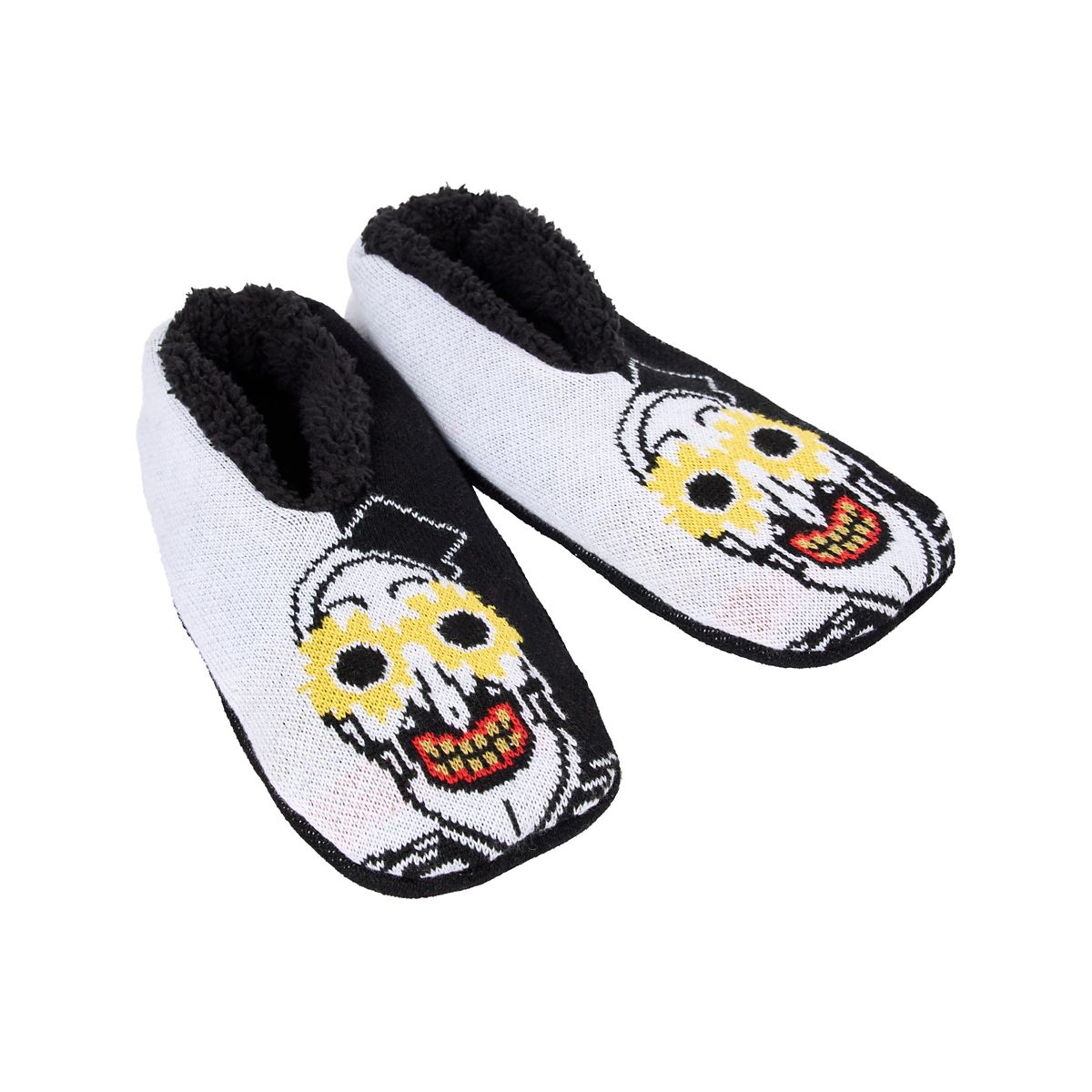 Terrifier Slipper Socks BLACK AND WHITE