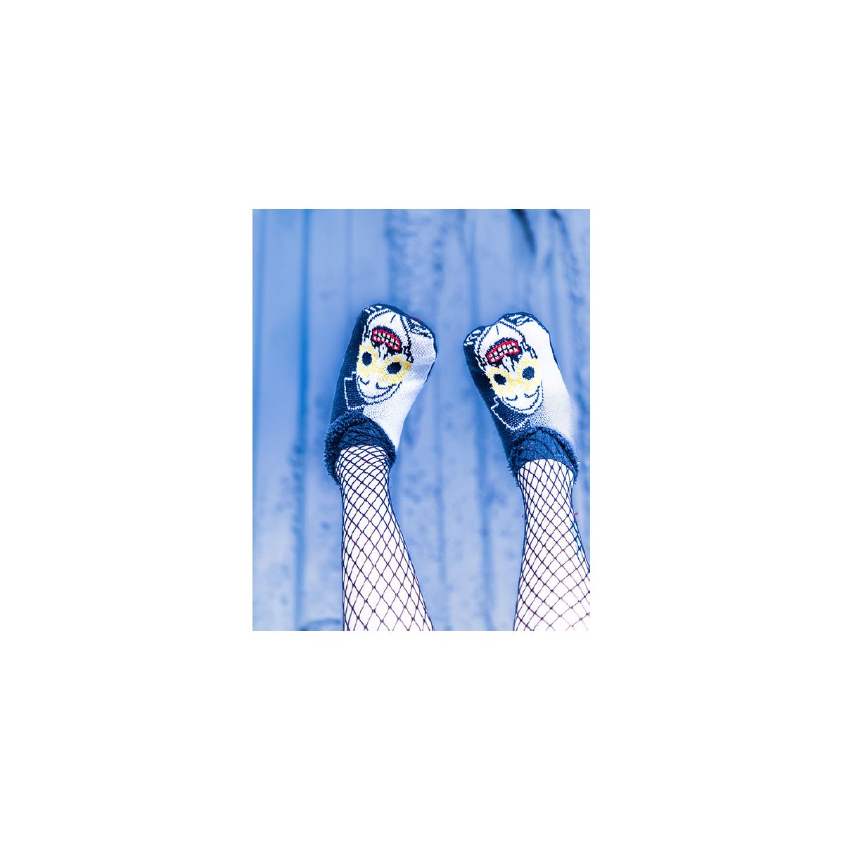 Terrifier Slipper Socks BLACK AND WHITE