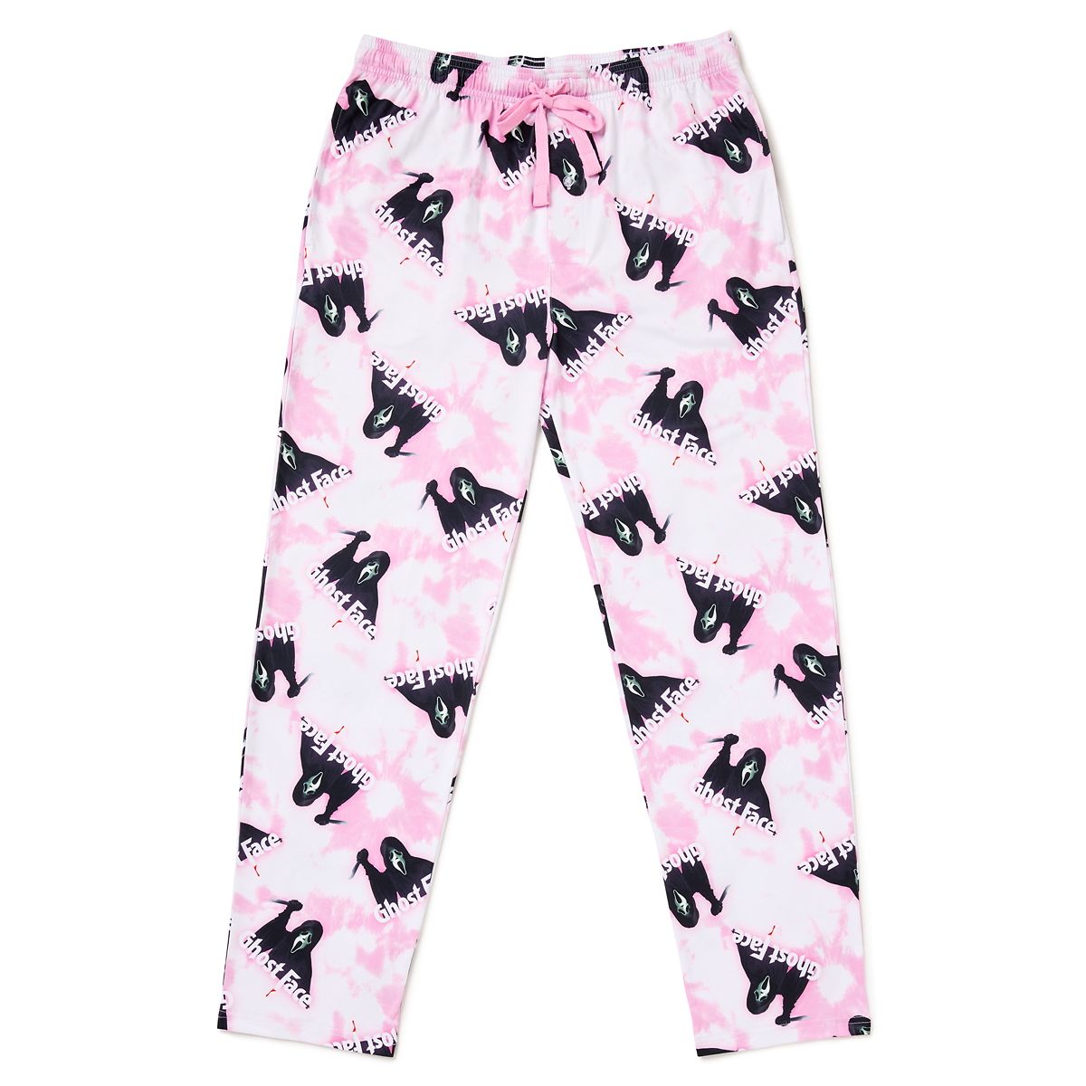 Ghost Face Pink Tie-Dye Lounge Pants WHITE