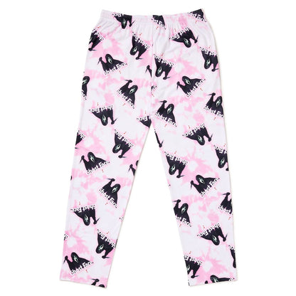 Ghost Face Pink Tie-Dye Lounge Pants WHITE
