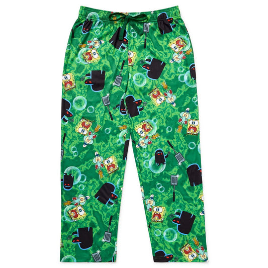 SpongeBob SquarePants Hash Slinging Slasher Lounge Pants GREEN