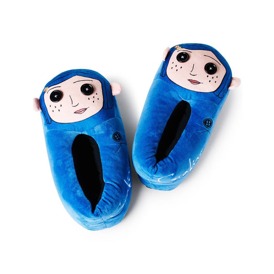 Coraline Plush Slippers BLUE