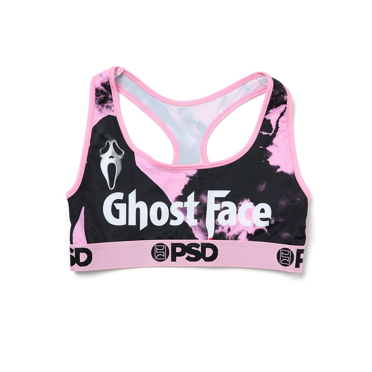 PSD Ghost Face Smoke Sports Bra PINK