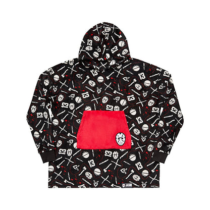 Jason and Weapons Wearable Fleece Blanket - Jason Universe MULTI-COLOR