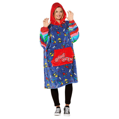 Chucky Good Guys Hooded Blanket RED / BLUE