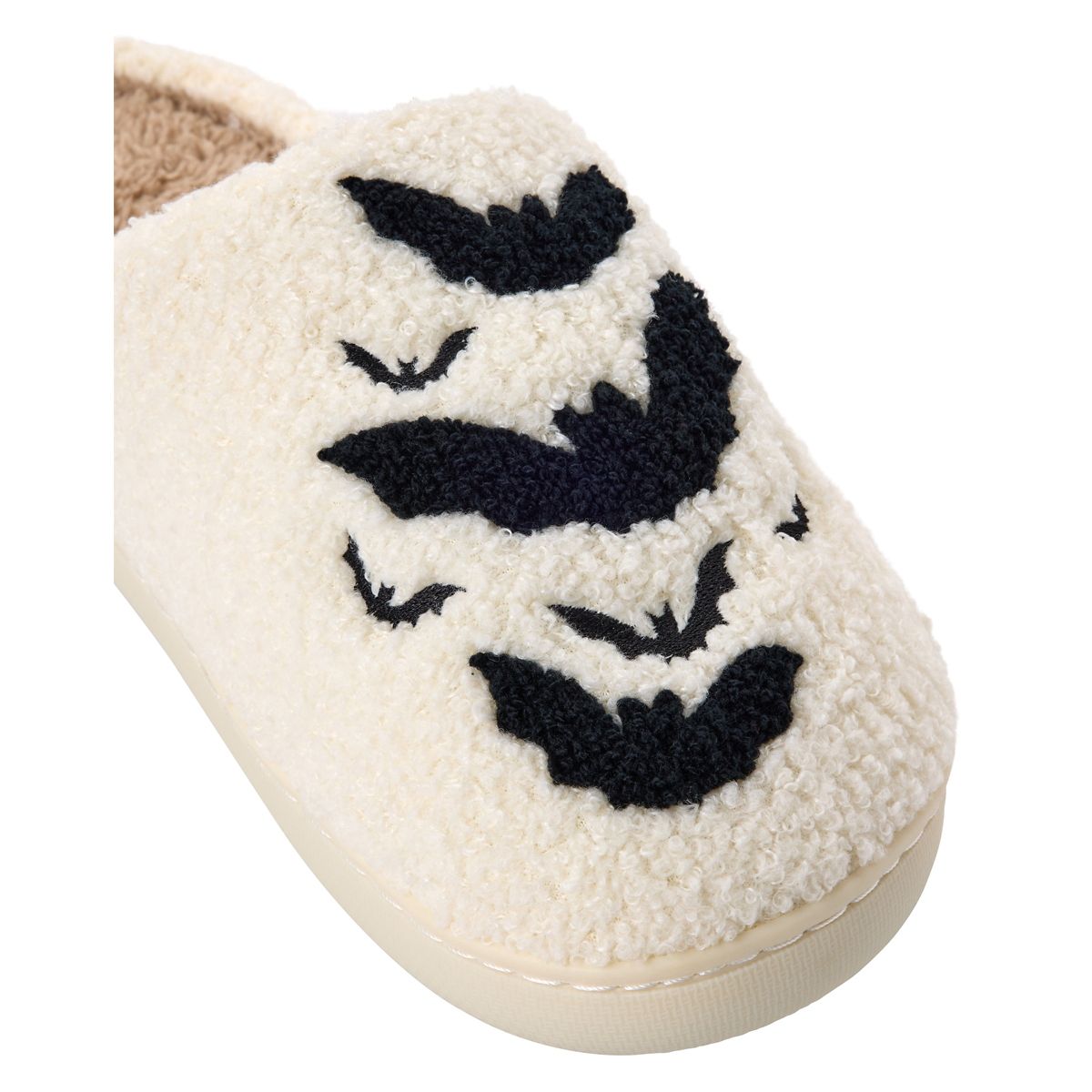 Bat Slippers BLACK AND WHITE