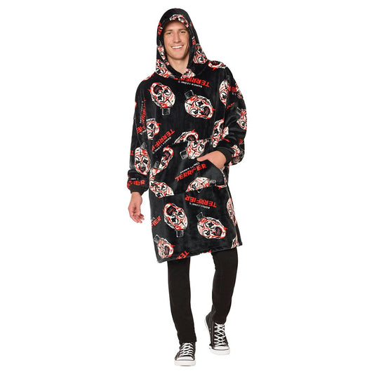 Terrifier Hooded Blanket BLACK AND WHITE
