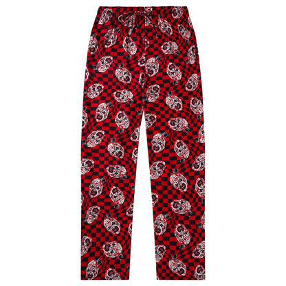 Black and Red Checkered Art the Clown Lounge Pants - Terrifier BLACK AND RED