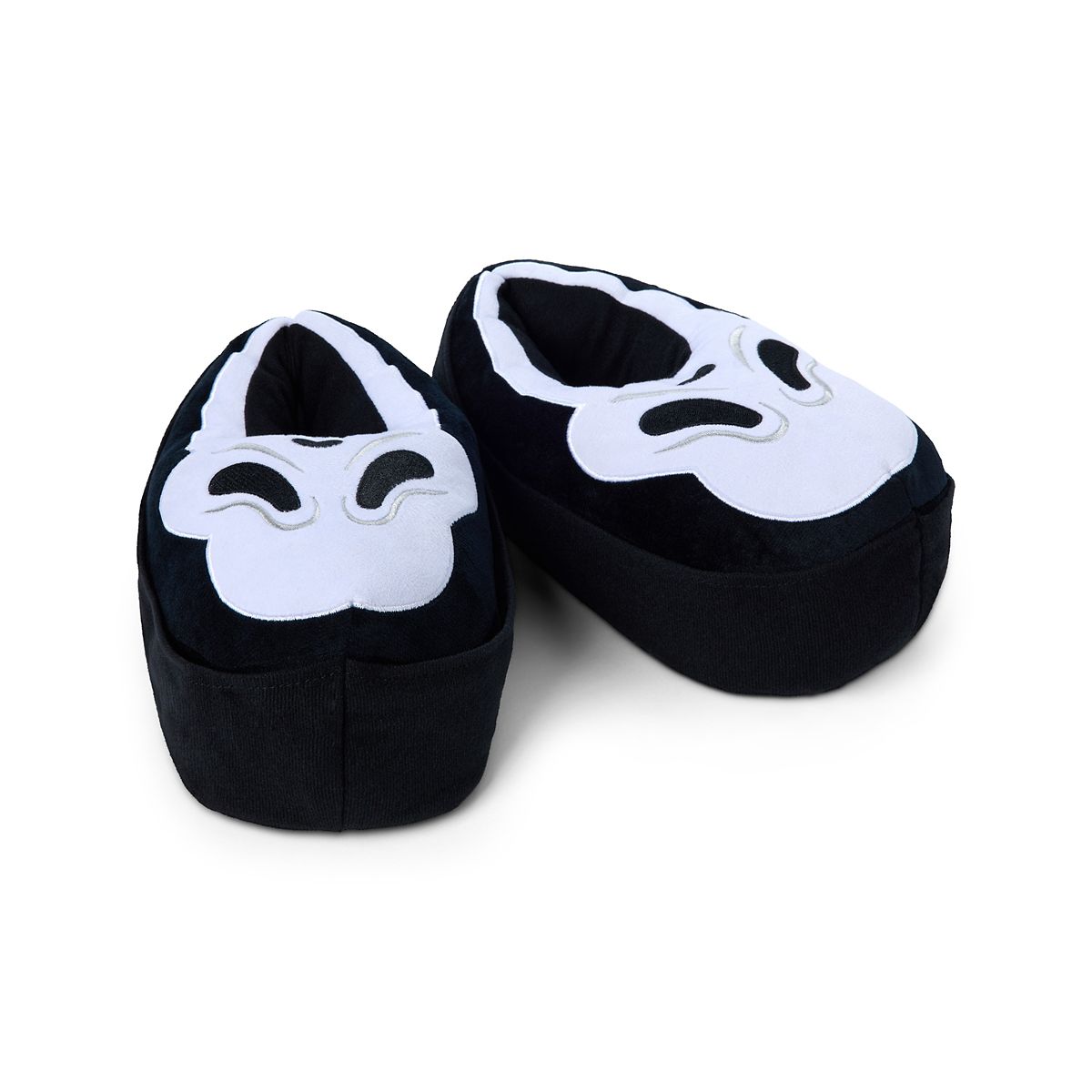 Ghost Face Plush Slippers BLACK AND WHITE