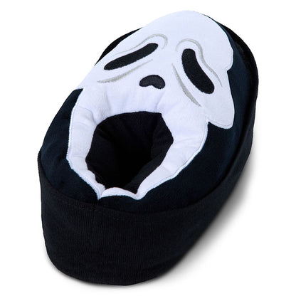Ghost Face Plush Slippers BLACK AND WHITE