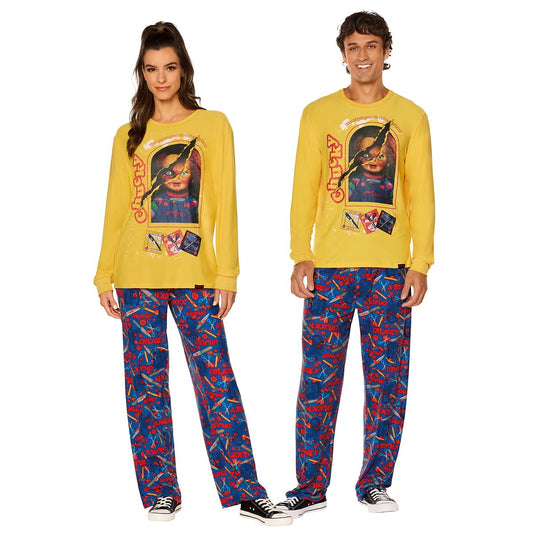 Adult Chucky Slashed Pajama Set MULTI-COLOR