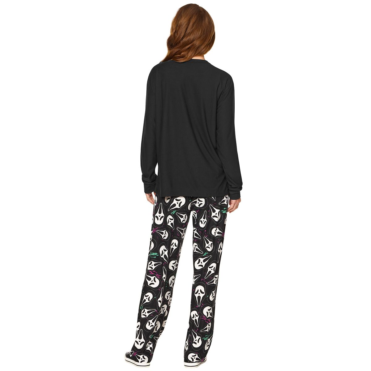 Adult Ghost Face Scary Movie Pajama Set BLACK / MULTI