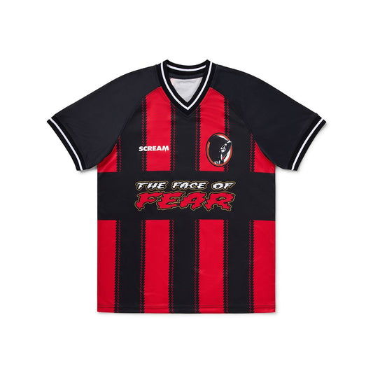 Ghost Face The Face of Fear Soccer Jersey - Scream BLACK AND RED