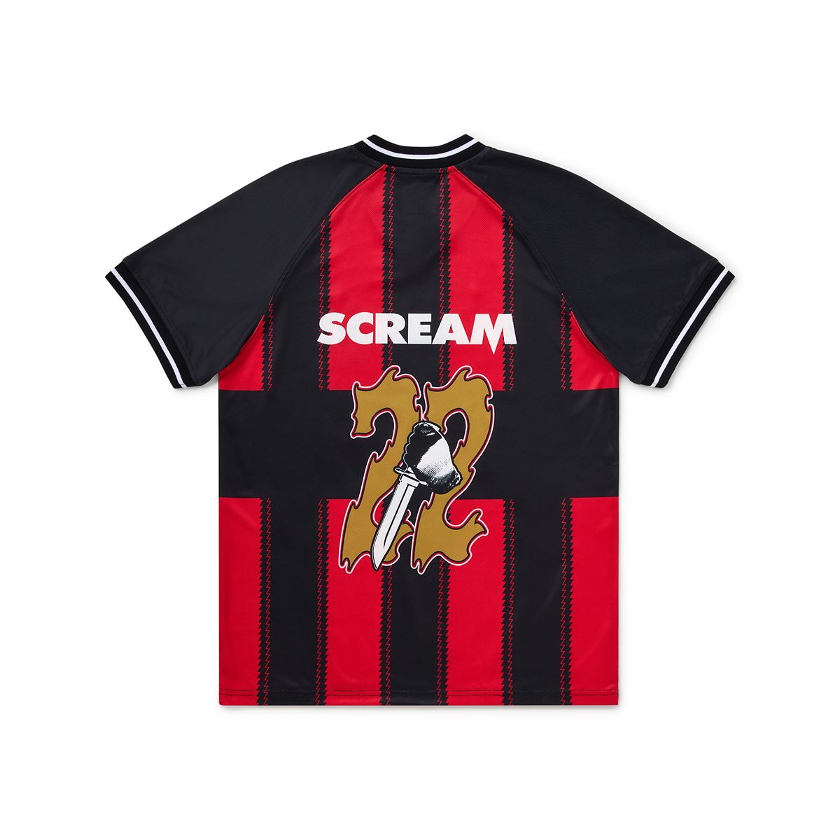 Ghost Face The Face of Fear Soccer Jersey - Scream BLACK AND RED