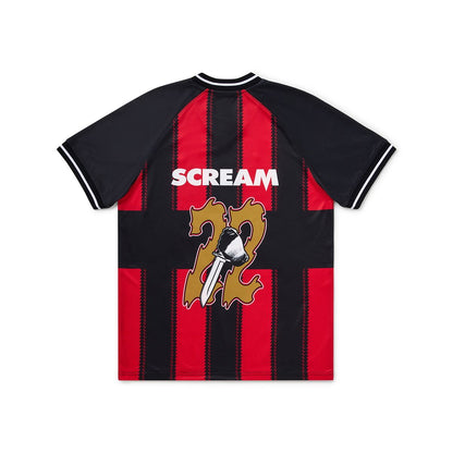 Ghost Face The Face of Fear Soccer Jersey - Scream BLACK AND RED