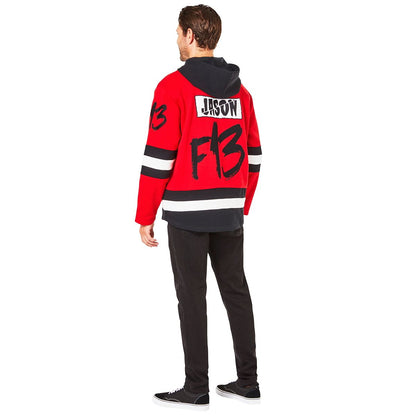 Jason Voorhees Hockey Jersey Hoodie - Friday the 13th RED