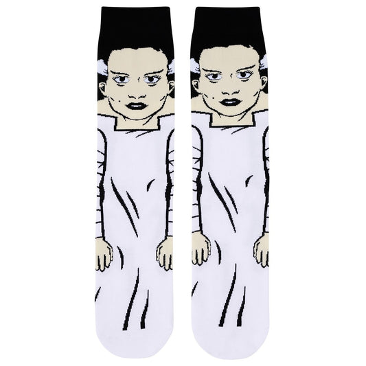360 Bride of Frankenstein Crew Socks - Universal Classic Monsters WHITE