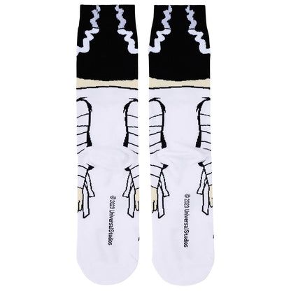 360 Bride of Frankenstein Crew Socks - Universal Classic Monsters WHITE