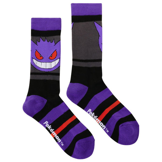 Adult Gengar Crew Socks - Pokémon PURPLE