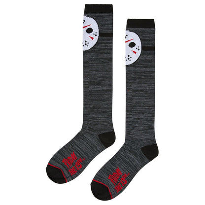 Friday The 13th Knee-High Socks BLACK AND RED