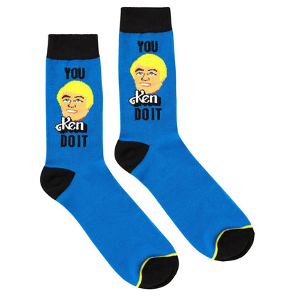 Barbie the Movie Ken Crew Sock - 2 Pairs BLUE/YELLOW
