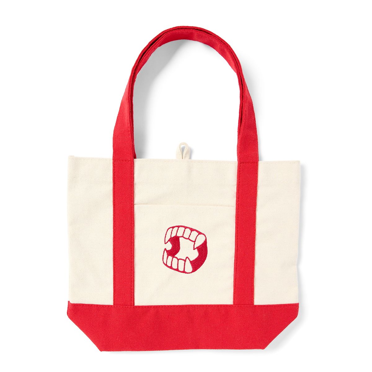Vampire Fangs Mini Tote Bag TAN