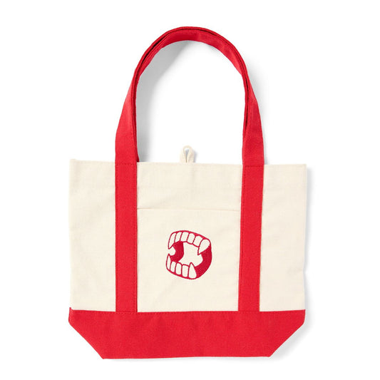 Vampire Fangs Mini Tote Bag TAN