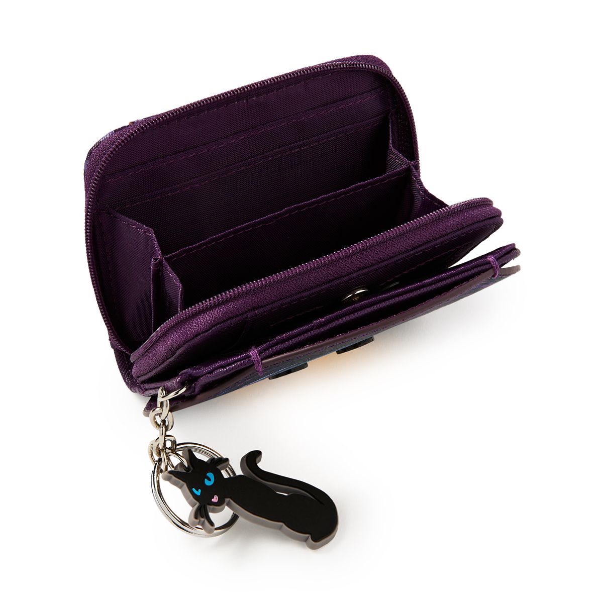 Coraline Face Circle Zip Wallet PURPLE