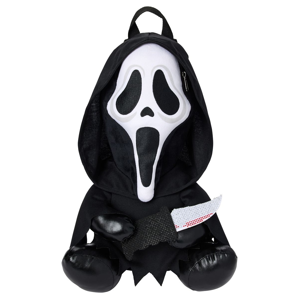 Ghost Face Plush Mini Backpack BLACK AND WHITE
