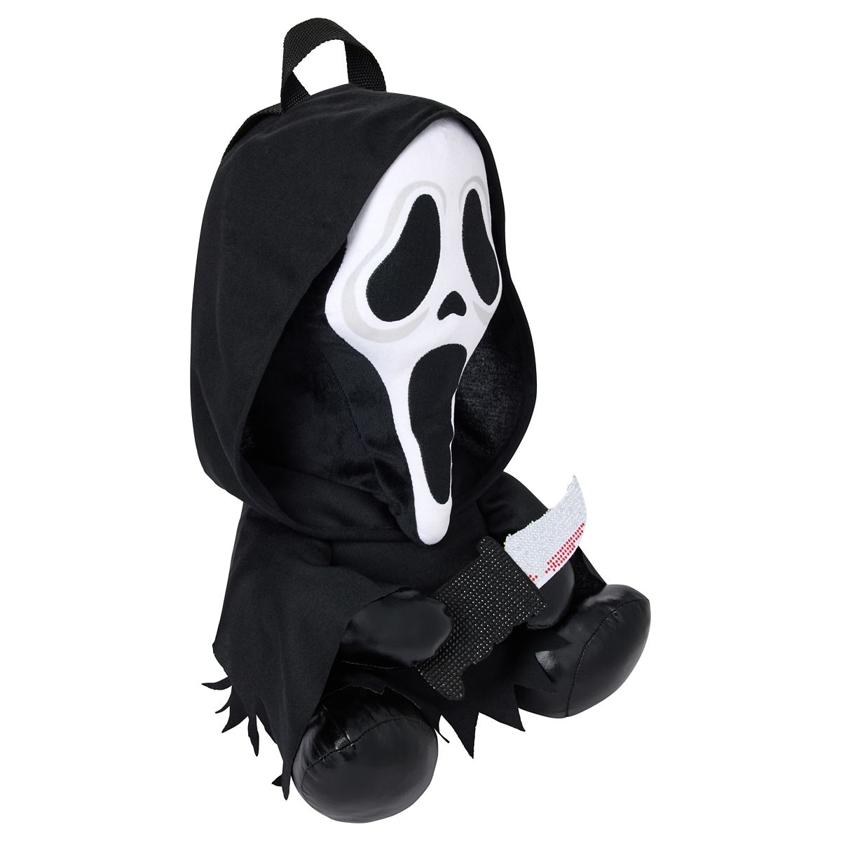 Ghost Face Plush Mini Backpack BLACK AND WHITE