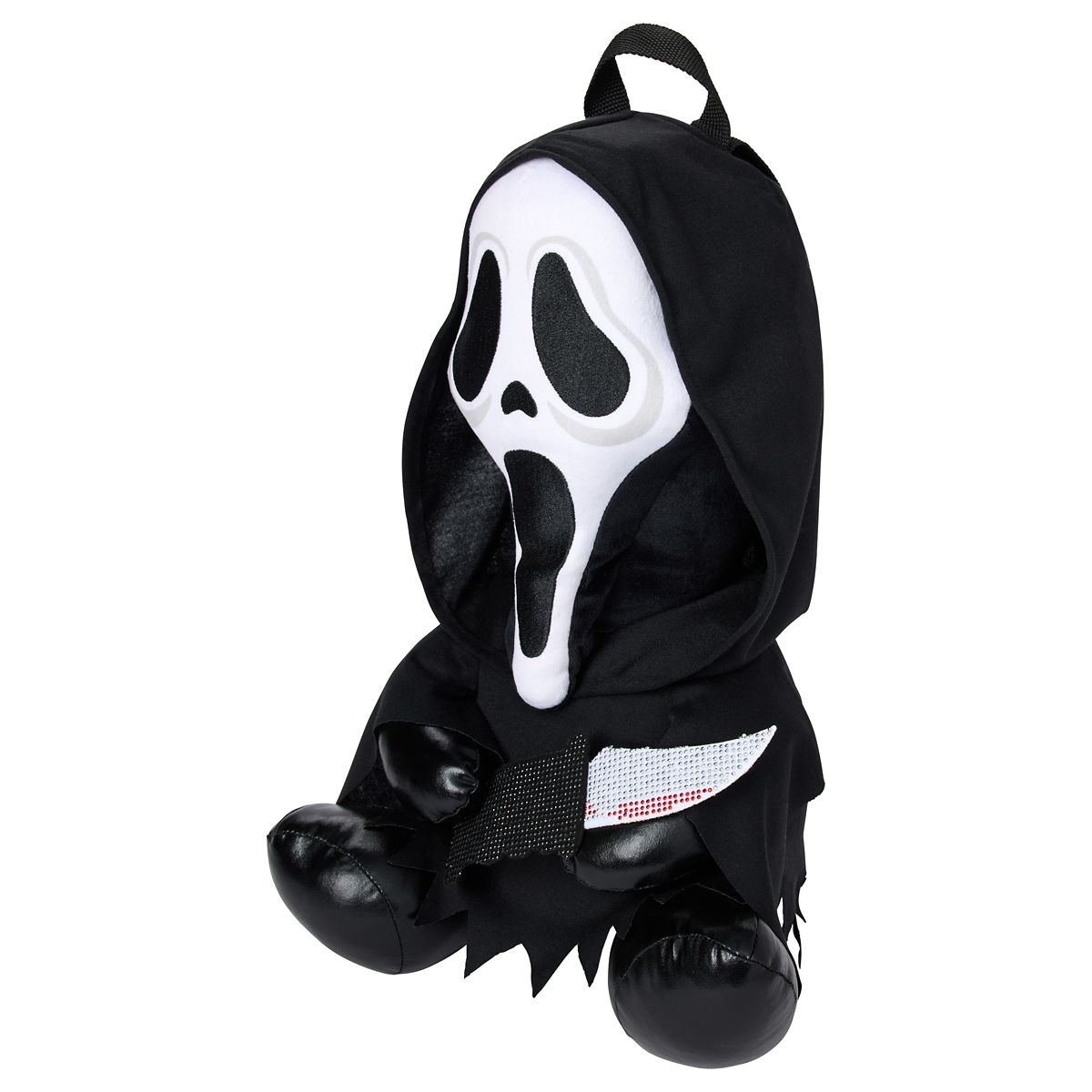 Ghost Face Plush Mini Backpack BLACK AND WHITE