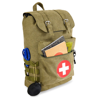 Vintage Army Medic Backpack GREEN