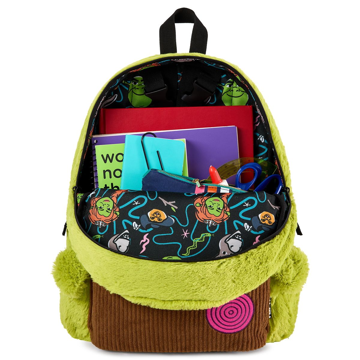Flip Pak Shrek Corduroy Reversible Backpack GREEN