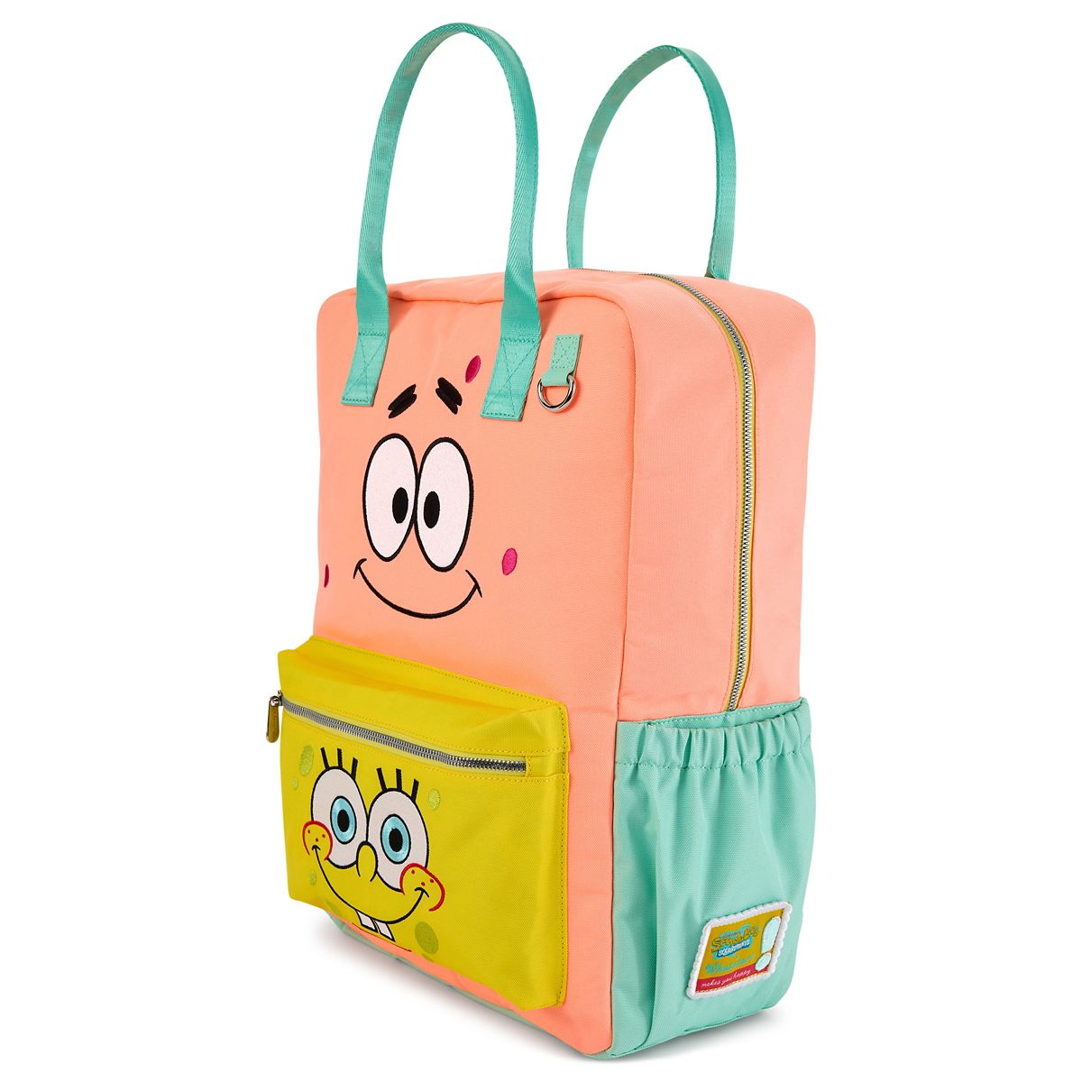 SpongeBob SquarePants x Whatever! Makes You Happy Faces Backpack YELLOW/PINK