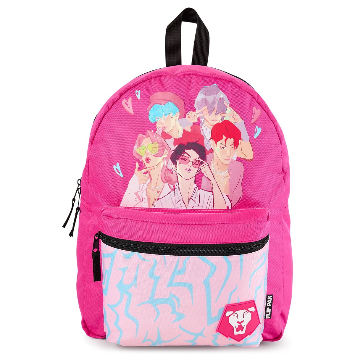Flip Pak KPop Demon Hunters Saja Boys & Huntr/x Reversible Backpack MULTI-COLOR