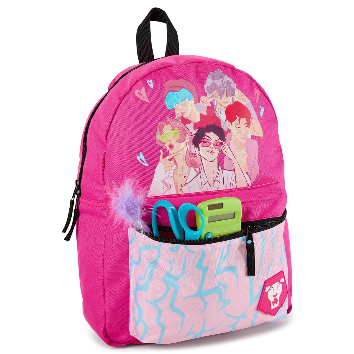 Flip Pak KPop Demon Hunters Saja Boys & Huntr/x Reversible Backpack MULTI-COLOR