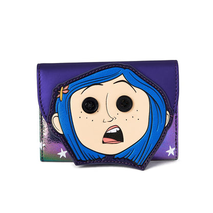 Glow in the Dark Coraline Big Face Wallet MULTI-COLOR