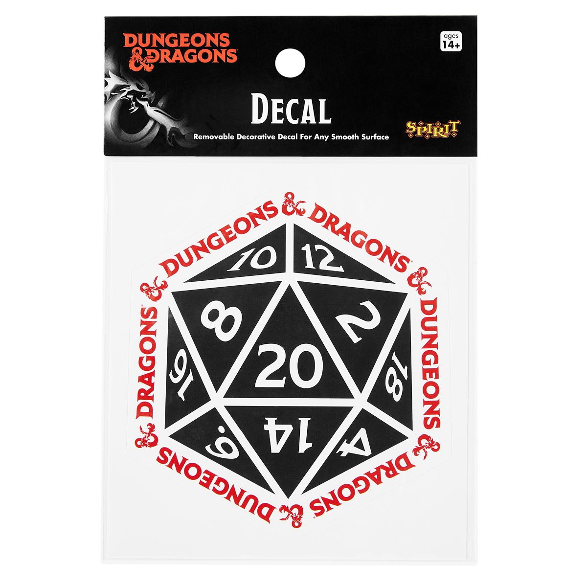 Dice Decal - Dungeons & Dragons BLACK