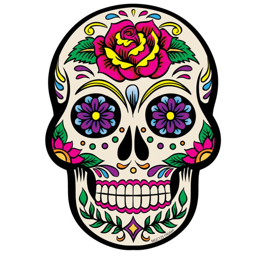 White Sugar Skull Magnet