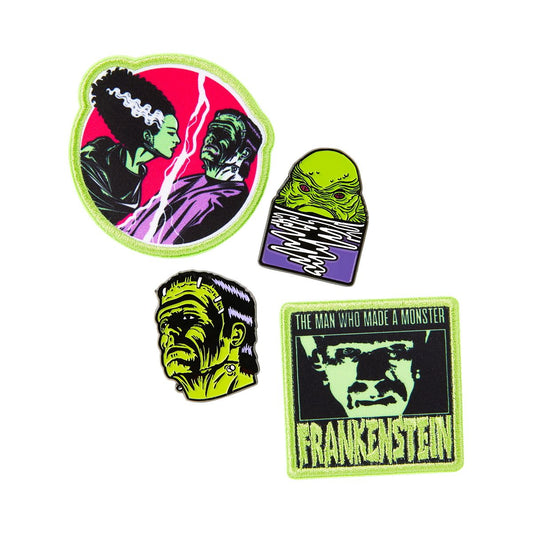 Frankenstein Patch and Pin Set - Universal Classic Monsters MULTI-COLOR