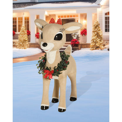4 Ft Clarice Animatronic - Rudolph the Red-Nosed Reindeer BROWN