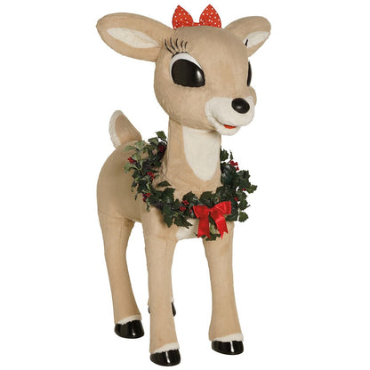 4 Ft Clarice Animatronic - Rudolph the Red-Nosed Reindeer BROWN