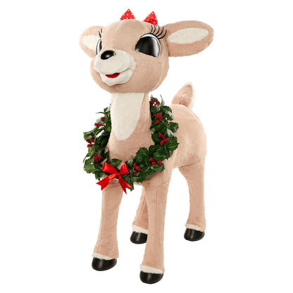 4 Ft Clarice Animatronic - Rudolph the Red-Nosed Reindeer BROWN