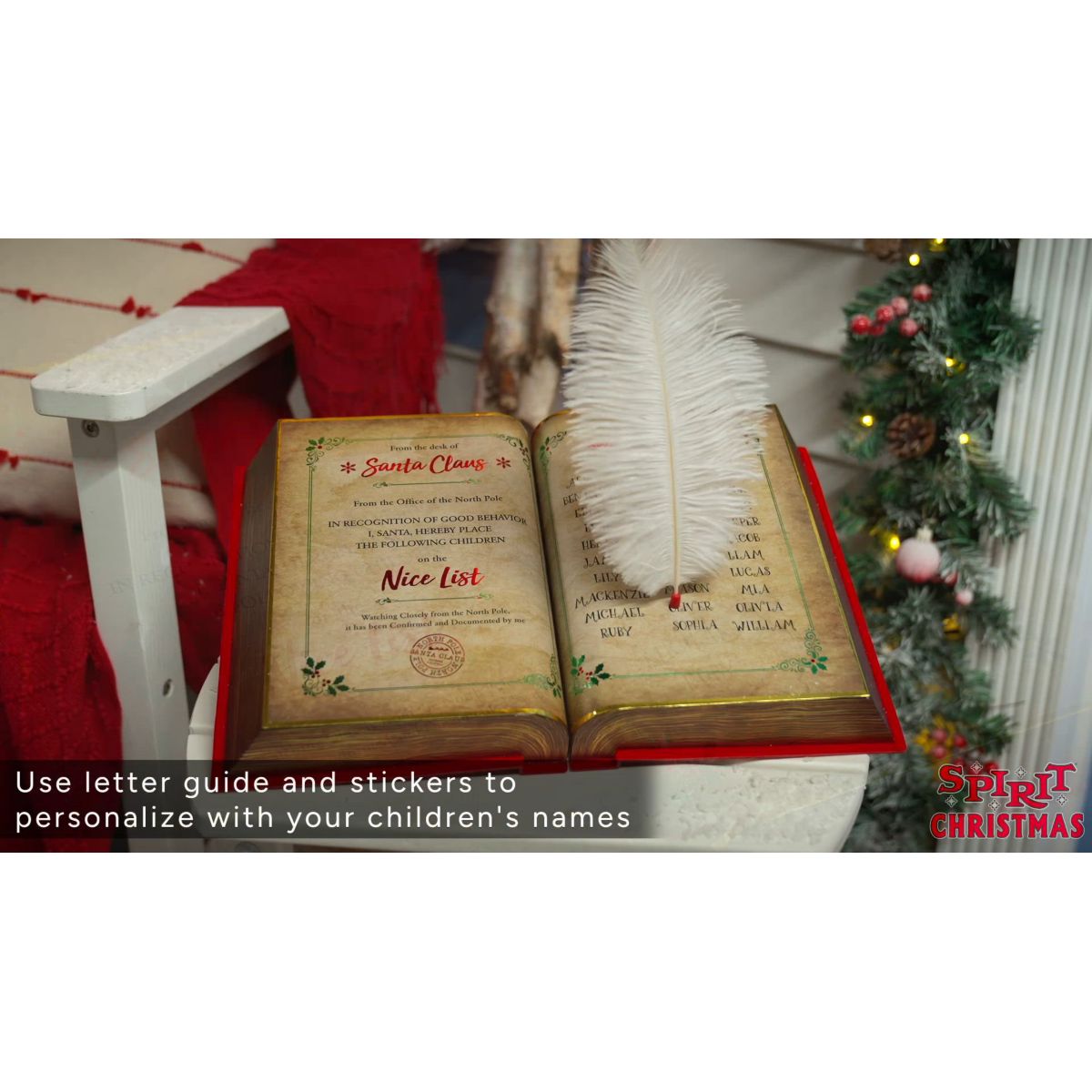 15.5 In Santa's Magic Book Animatronic MULTI-COLOR
