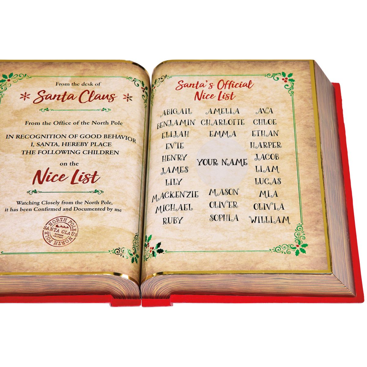 15.5 In Santa's Magic Book Animatronic MULTI-COLOR