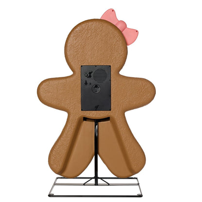 3 Ft Light-Up Gingerbread Girl Animatronic MULTI-COLOR